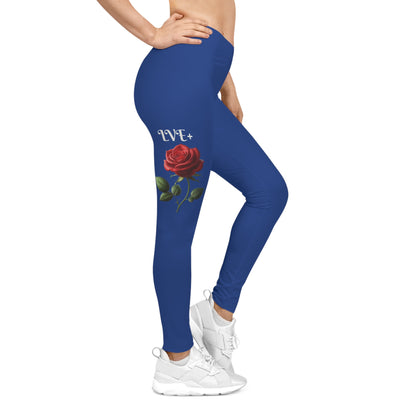 Stylish Motivational Blue Leggings | Confidence Boosting Fashion, Workout Leggings, Casual Wear, Gift for Her, Everyday Comfort
