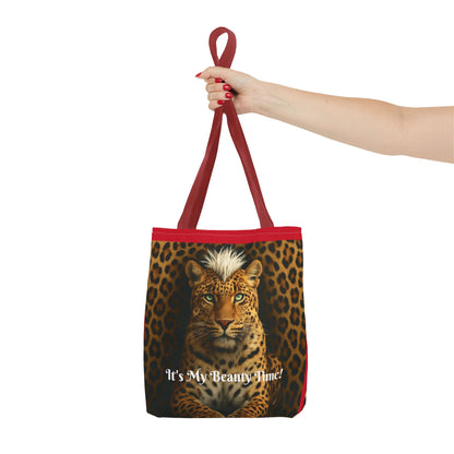 Leopard Portrait Red Tote Bag - Chic Shoulder Purse, Stylish Carryall, Gift for Her, Accessories Tote Bag