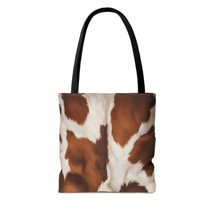 Purse Cowhide Print - Stylish All-Over-Print Tote Bag, Chic Carryall, Animal Print Shoulder Handbag