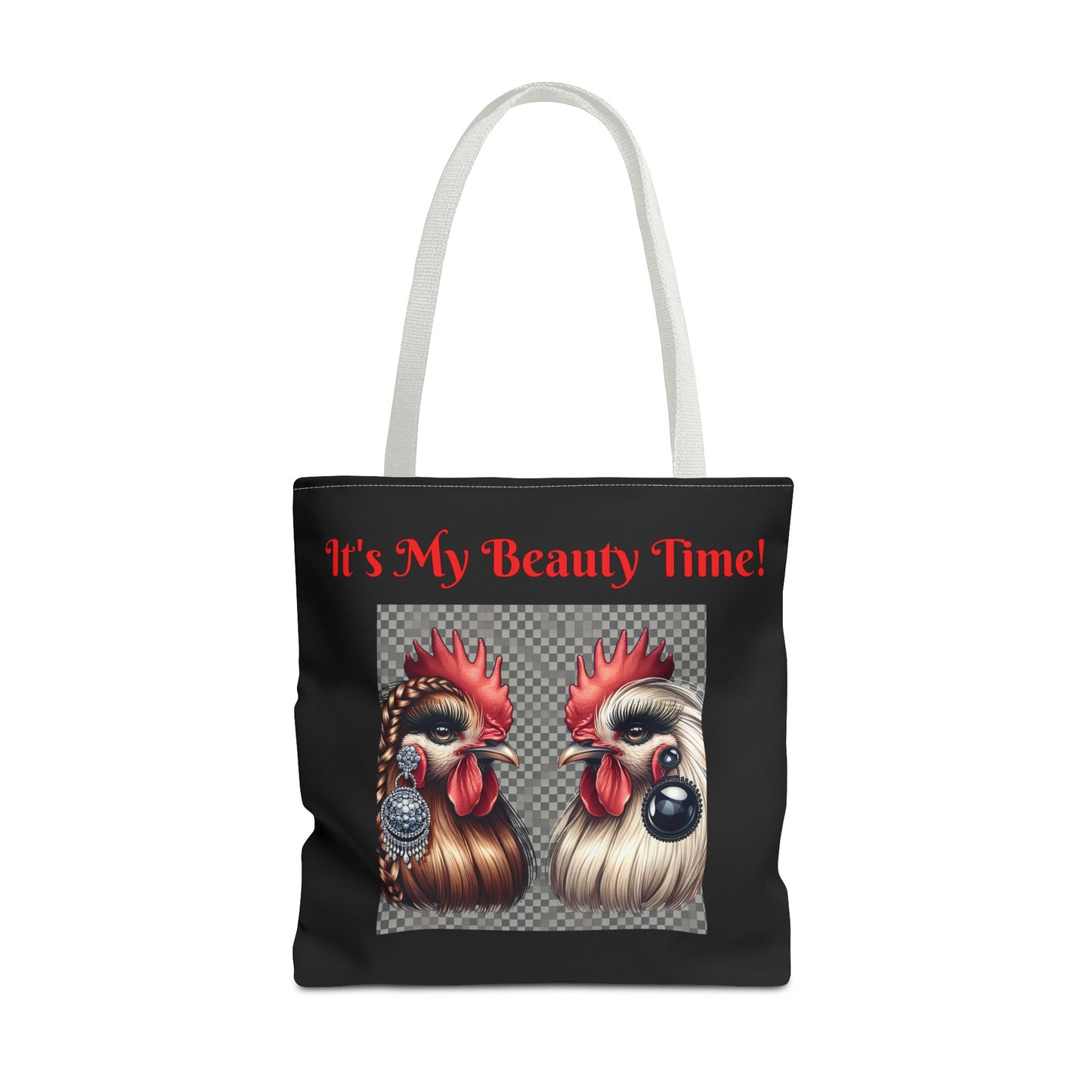 Chicks Chat Tote Bag - Farmhouse Style Chic Shopping Tote, Reusable Shoulder Bag, Cute Hen Lover Tote, Farmers Market