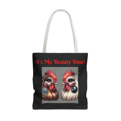 Chicks Chat Tote Bag - Farmhouse Style Chic Shopping Tote, Reusable Shoulder Bag, Cute Hen Lover Tote, Farmers Market