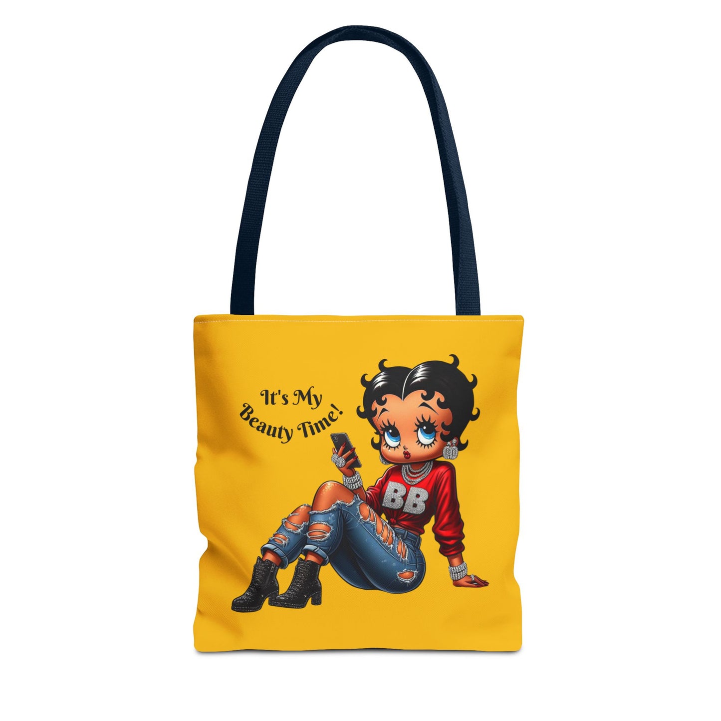 Tote Bag Yellow Betty Boop Chilling - Stylish Carryall, Chic Handbag, Cute Shoulder Purse, Everyday Use