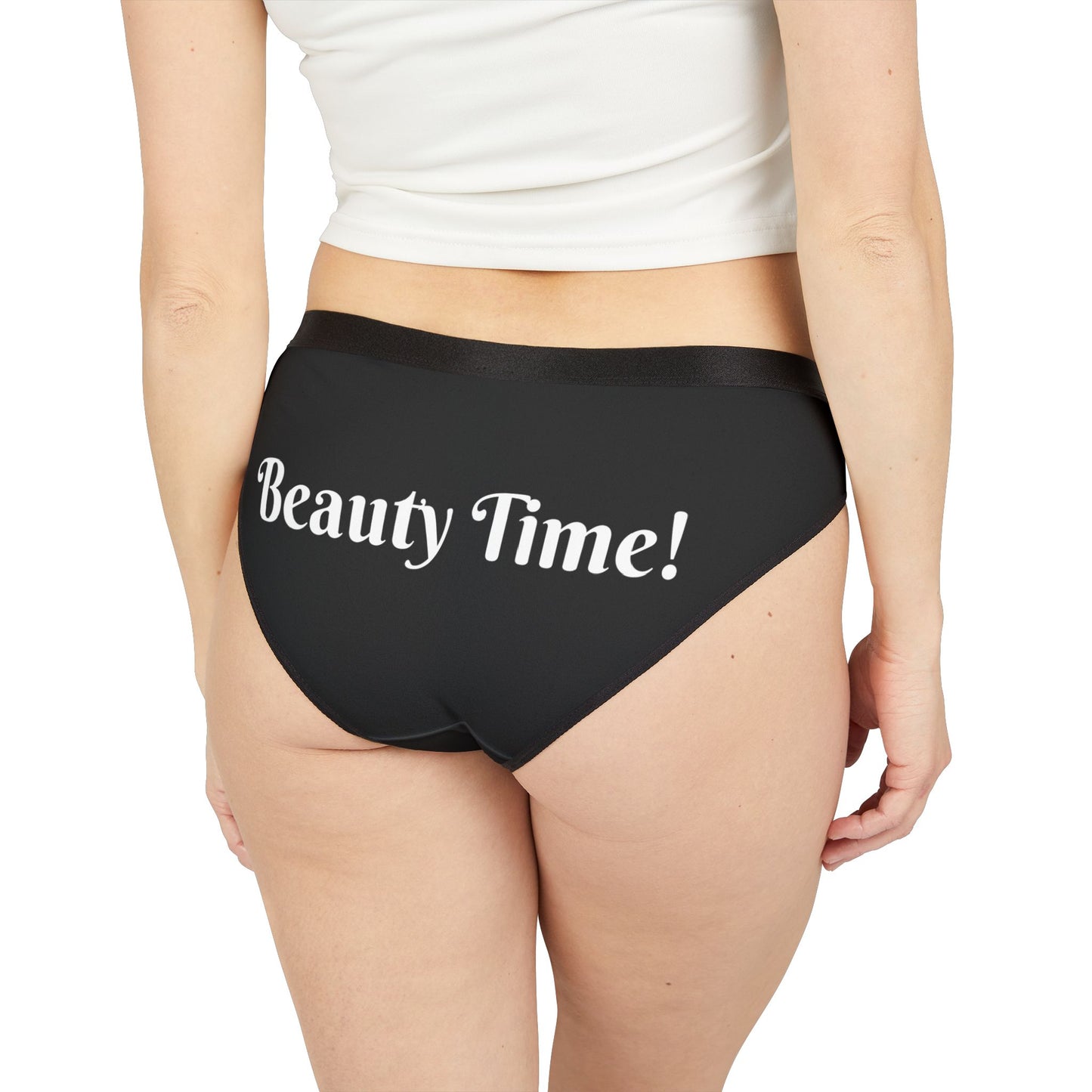Women's Black Underwear with Fun Quote, Floral Design Panties, Gift for Her, Loungewear, Self-Care Essentials