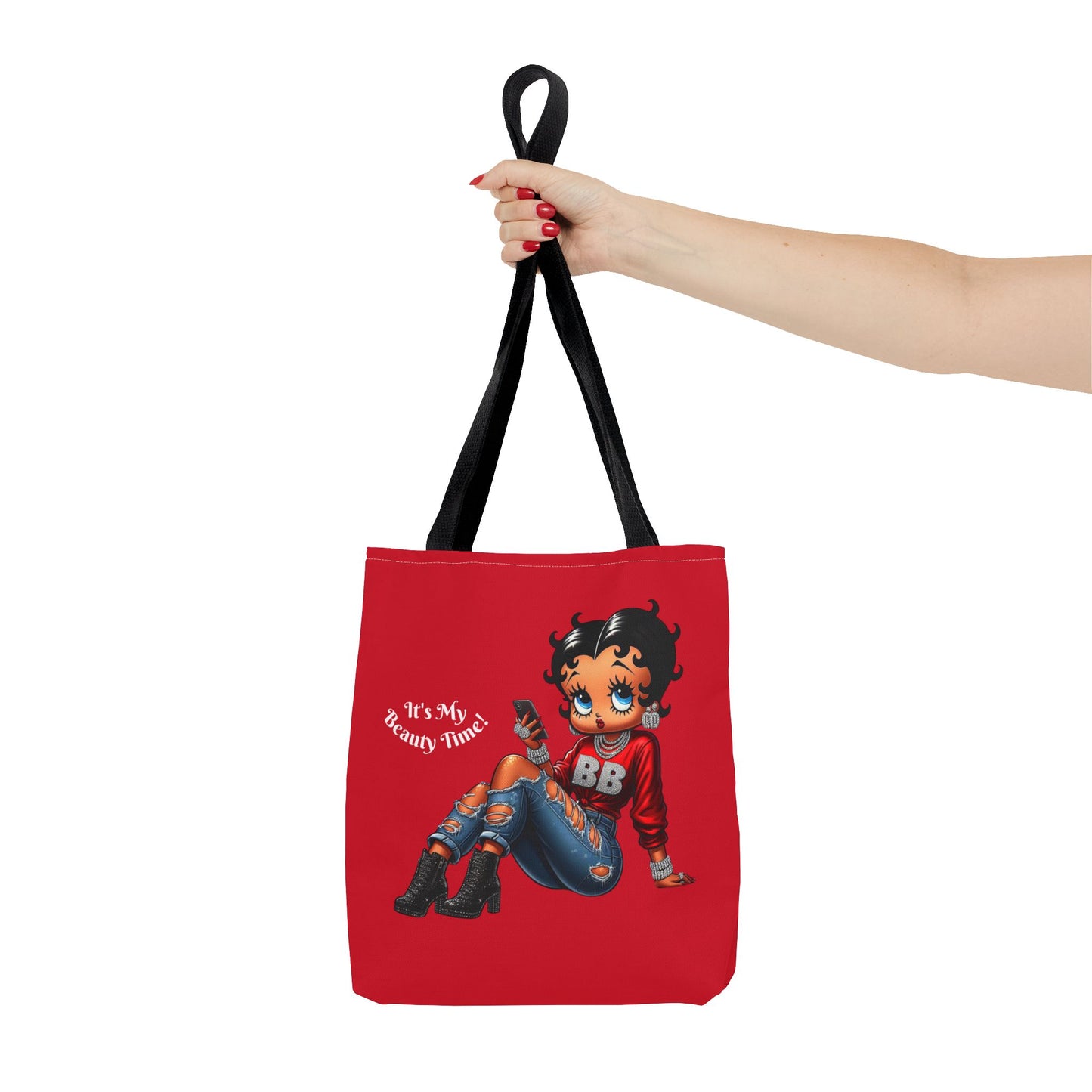 Tote Bag Red Betty Boop Chillin - Stylish Carryall, Chic Handbag, Fun Everyday Purse