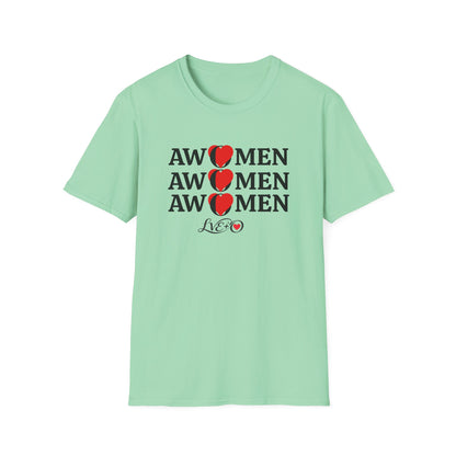 AWOMEN Unisex T-Shirt, Gender Neutral Tee, Feminist Empowerment Shirt, Women's Rights Apparel, Activist Protest Top