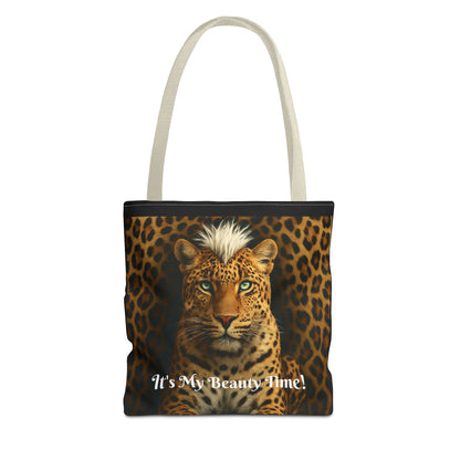 Leopard Portrait Black Tote Bag - Chic Shoulder Purse, Stylish Carryall, Gift for Her, Accessories Tote Bag