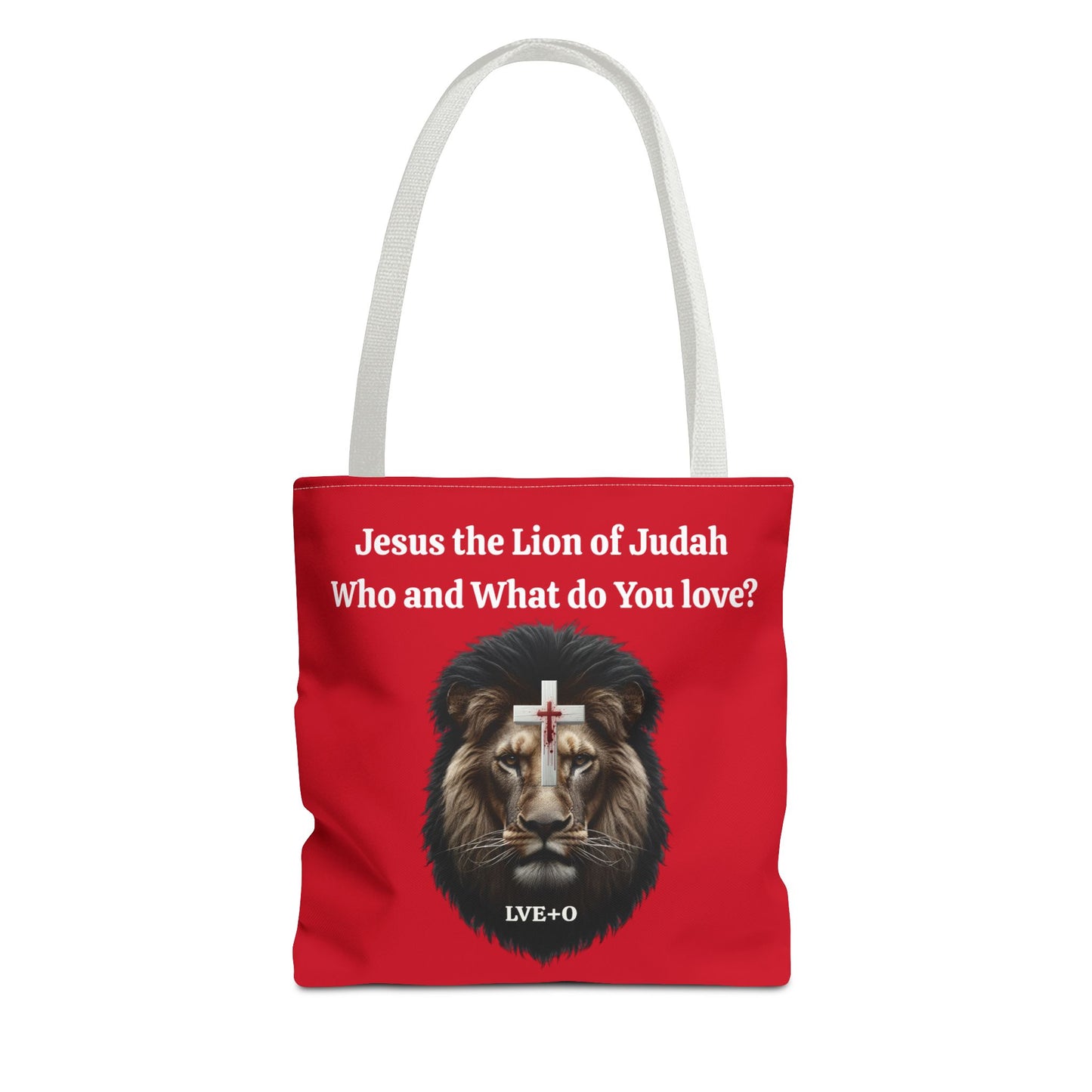 Religious Cross Lion Tote Bag - Faithful Companion for Church, Spiritual Gifts, Shopping Tote Bag, Everyday Use Purse, Inspirational Accessory
