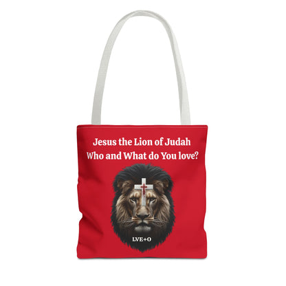Religious Cross Lion Tote Bag - Faithful Companion for Church, Spiritual Gifts, Shopping Tote Bag, Everyday Use Purse, Inspirational Accessory