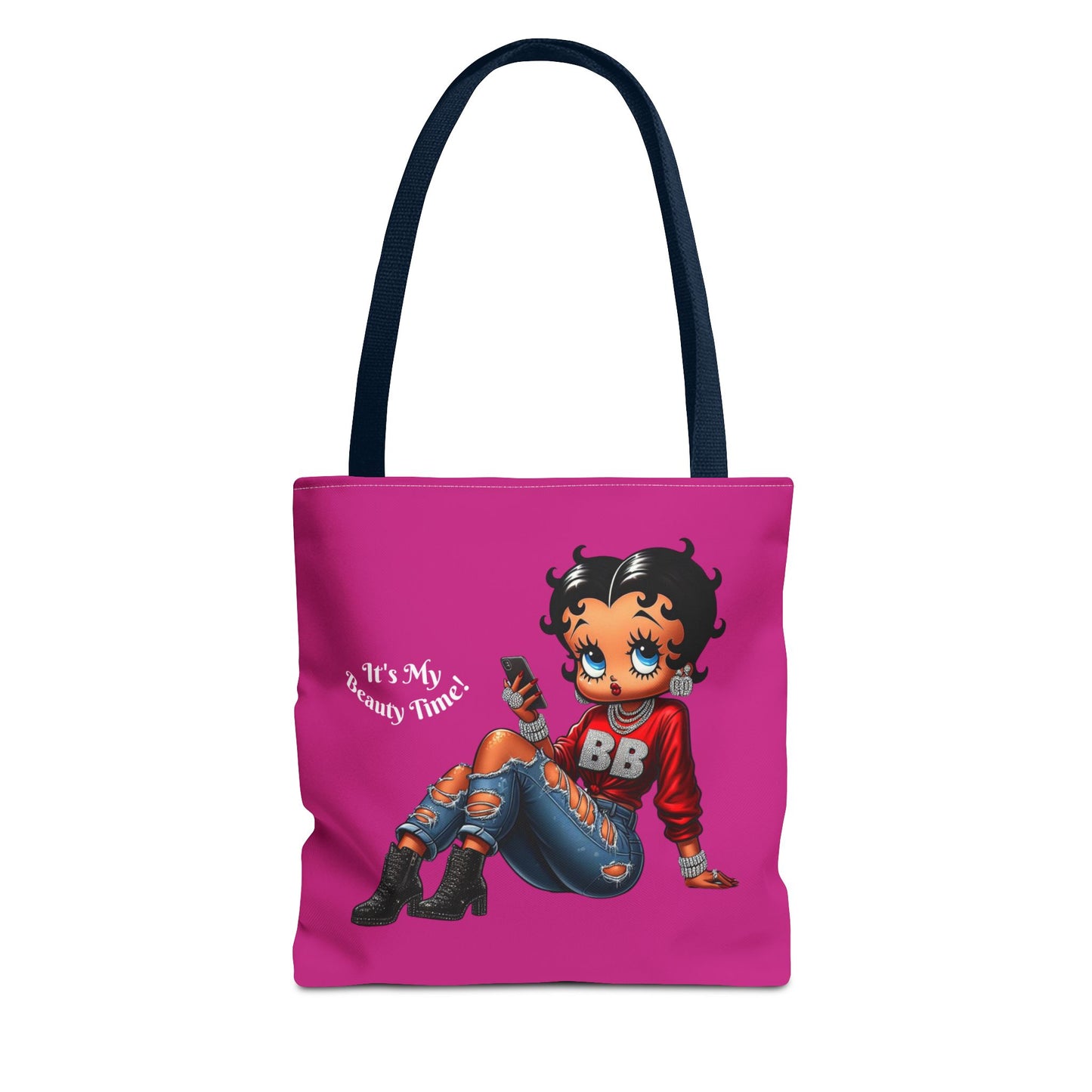 Tote Bag Pink Betty Boop Chillin - Stylish Carryall, Chic Handbag, Fun Everyday Purse