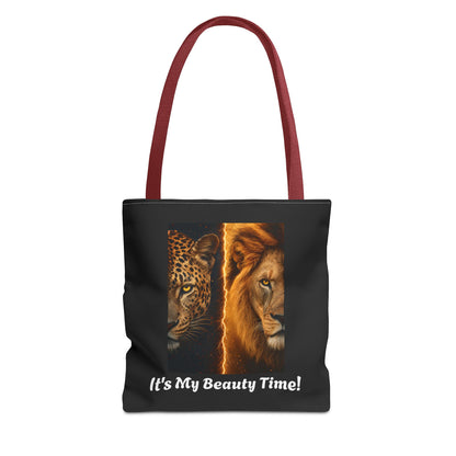 Lion & Leopard Tote Bag — Majestic Wildlife Portrait Tote, Chic Carryall, Shoulder Handbag, Everyday Purse