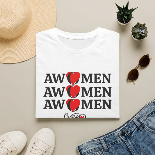 AWOMEN Unisex T-Shirt, Gender Neutral Tee, Feminist Empowerment Shirt, Women's Rights Apparel, Activist Protest Top