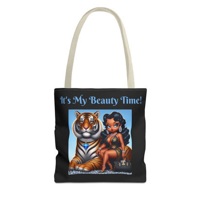 Betty Boop and Tiger Tote Bag - Stylish Shopping Bag, Fashionable Carryall, Cute Shoulder Tote, Unique Handbag, Trendy Reusable Grocery