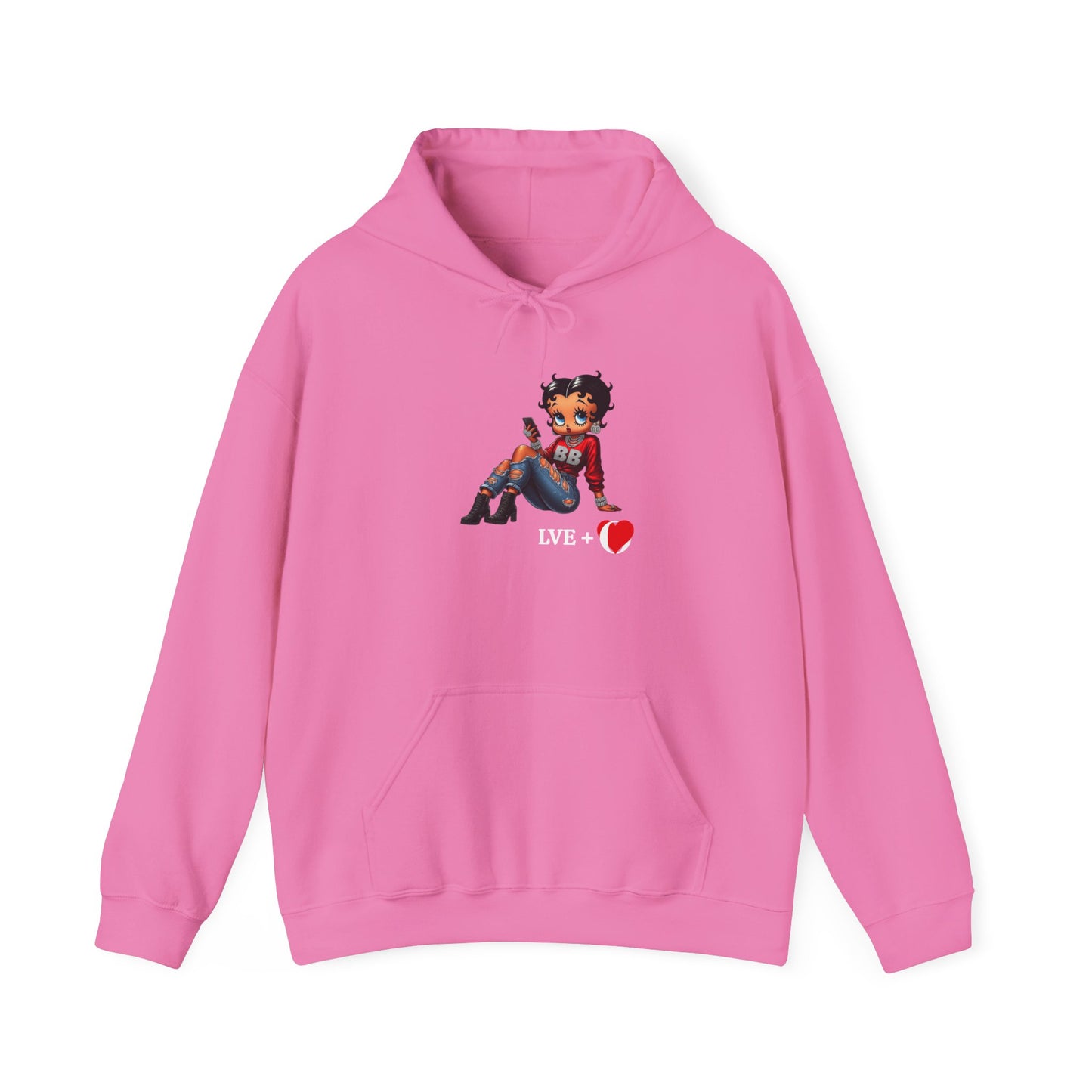 Betty Boop Chilling Hoodie - Unisex Heavy Blend Sweatshirt, Cozy Gift, Casual Everyday Wear, Fashion Statement, Self-Love Hoodie