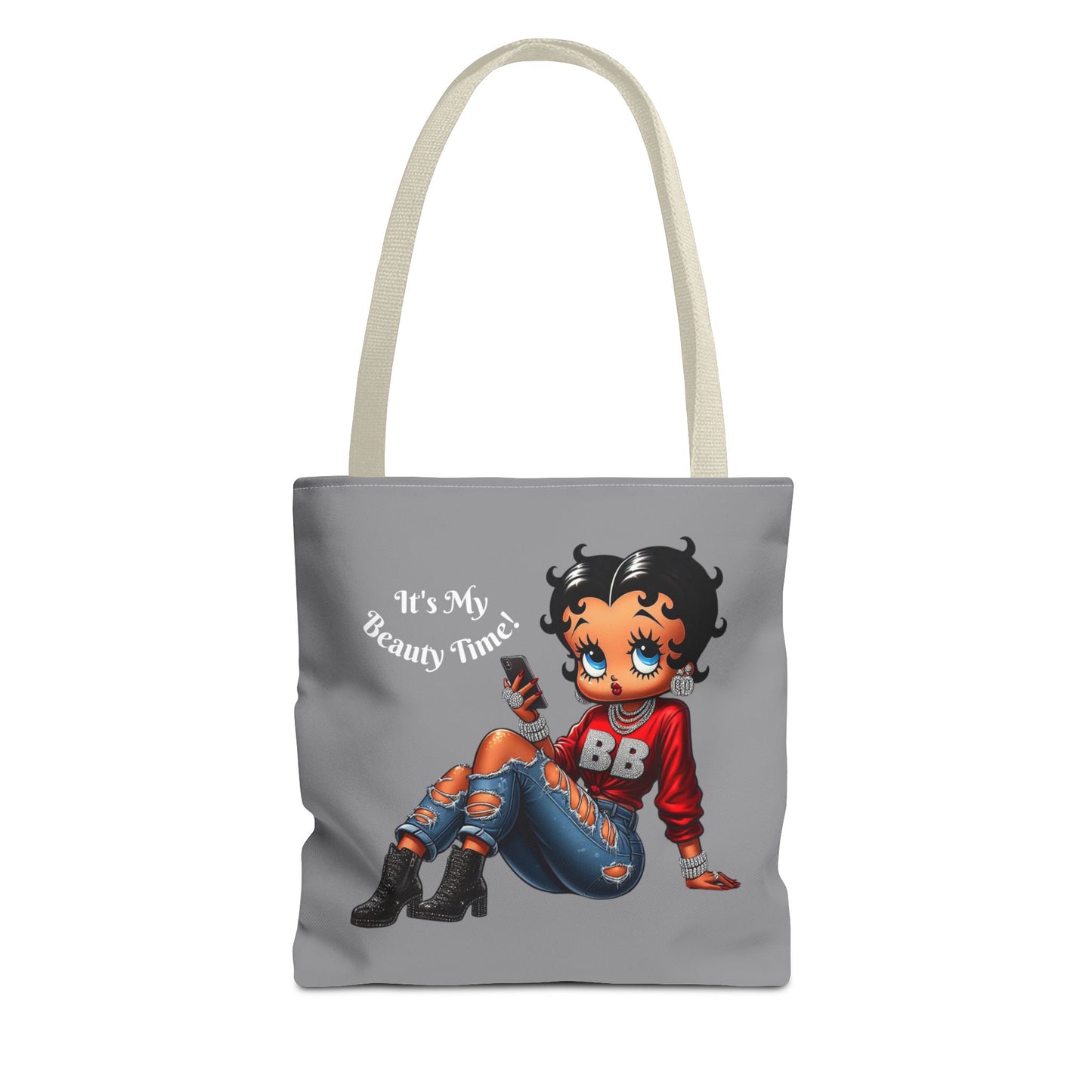 Tote Bag Grey Betty Boop Chilling - Stylish Carryall, Chic Handbag, Cute Shoulder Purse, Everyday Use