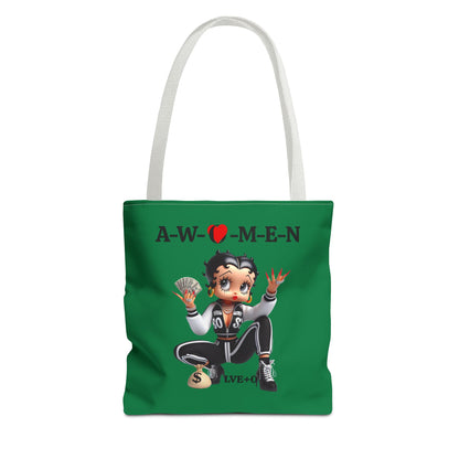 Betty Boop AWOMEN Tote Bag - Vintage Style Carryall, Women's Retro Purse, Cartoon Character Shoulder Bag, Fun Graphic Print Handbag, Unique
