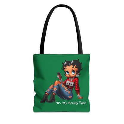 Tote Bag Green Betty Boop Chilling - Stylish Carryall, Chic Handbag, Cute Shoulder Purse
