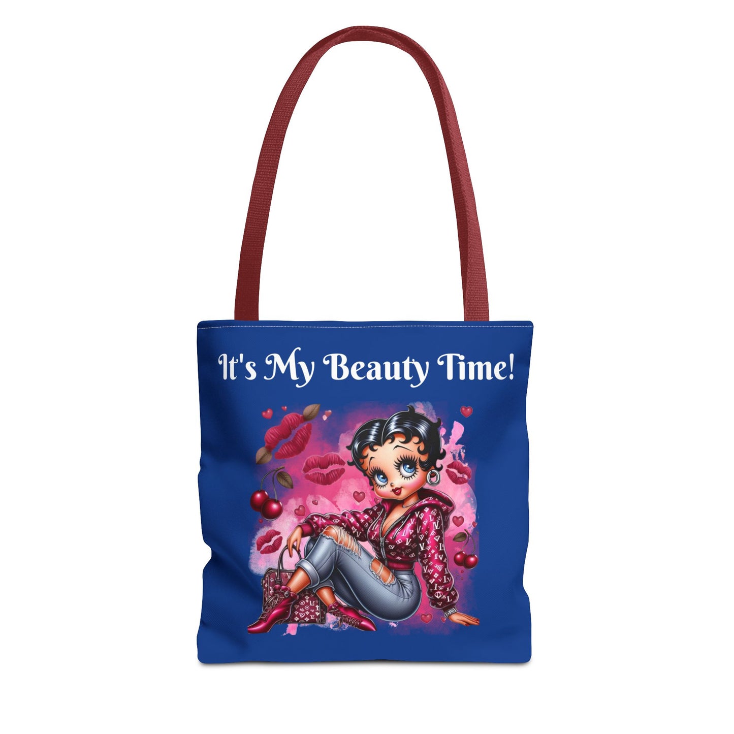 Betty Boop Kisses Tote Bag - Retro Cartoon Character Shoulder Bag - Fun Feminine Purse - Carryall Handbag - Essentials Tote Bag - Overnight Weekend Bag