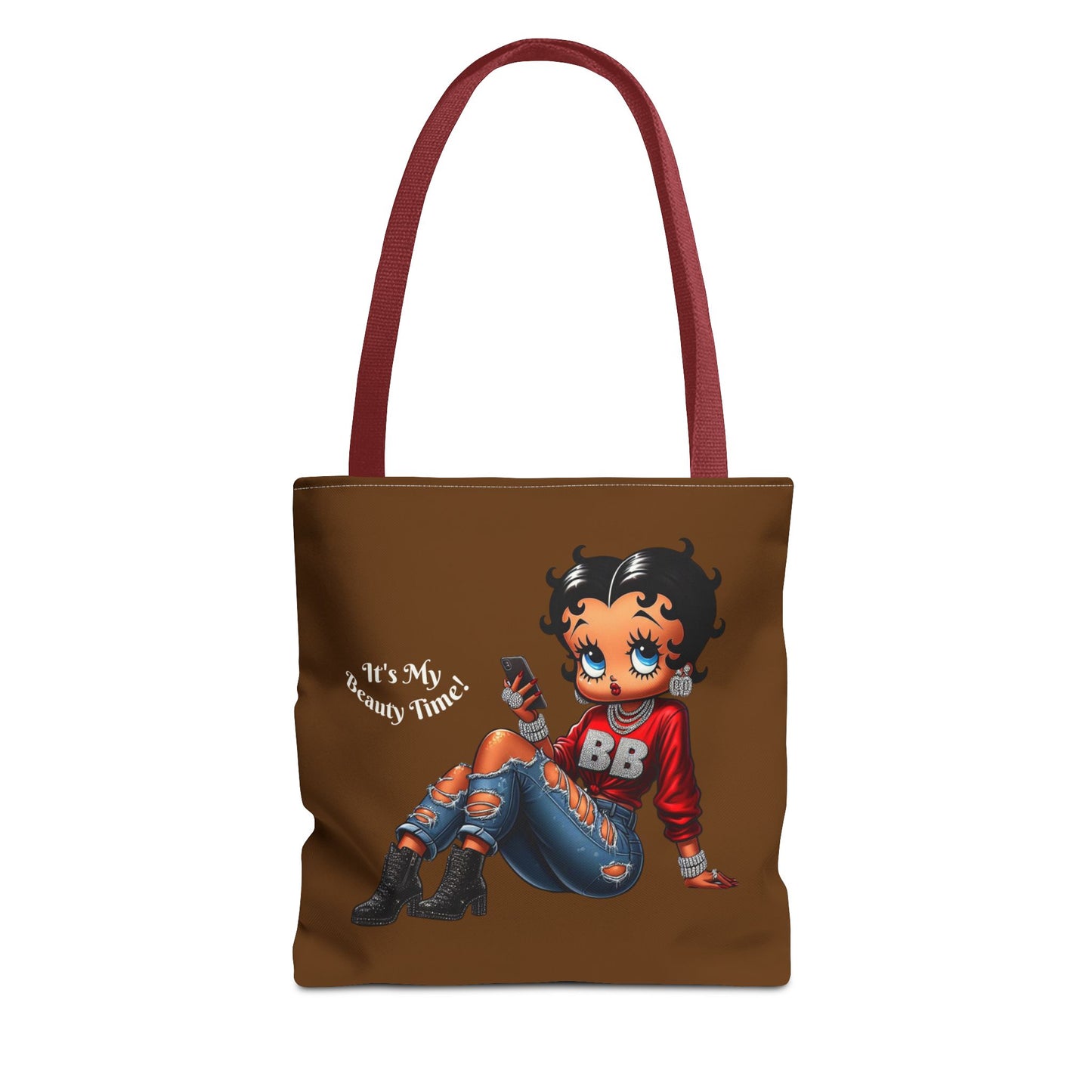 Tote Bag Brown Betty Boop Chillin - Stylish Carryall, Chic Handbag, Fun Everyday Purse
