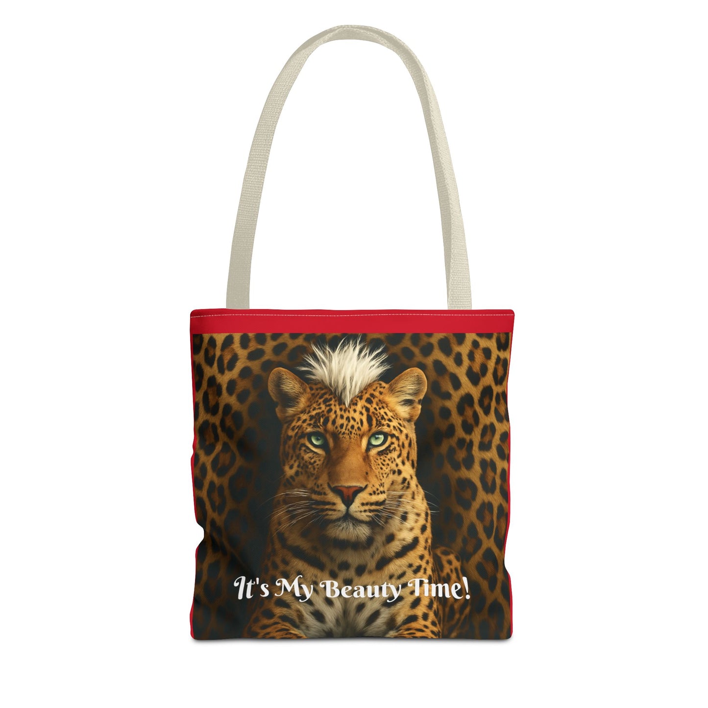 Leopard Portrait Red Tote Bag - Chic Shoulder Purse, Stylish Carryall, Gift for Her, Accessories Tote Bag