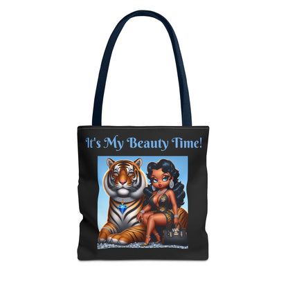Betty Boop and Tiger Tote Bag - Stylish Shopping Bag, Fashionable Carryall, Cute Shoulder Tote, Unique Handbag, Trendy Reusable Grocery