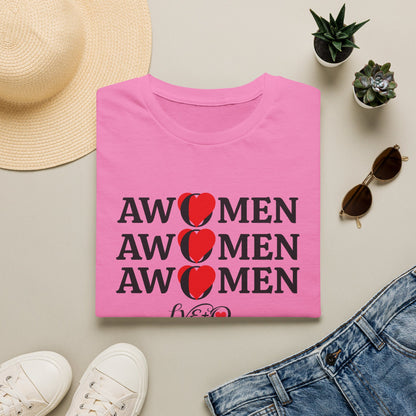 AWOMEN Unisex T-Shirt, Gender Neutral Tee, Feminist Empowerment Shirt, Women's Rights Apparel, Activist Protest Top