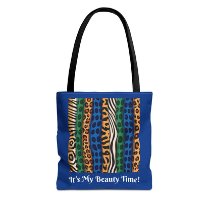 Exotic Colors Blue Tote Bag - Stylish Carryall, Chic Shoulder Purse, Everyday Handbag, Animal Prints