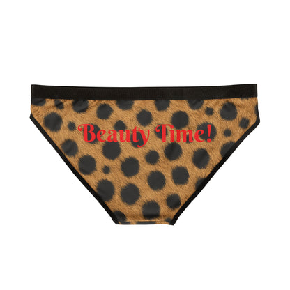Cheetah Spots Women's Bikini Briefs — Animal Print Cotton-Blend Underwear, Women's Underwear, Sexy Panties