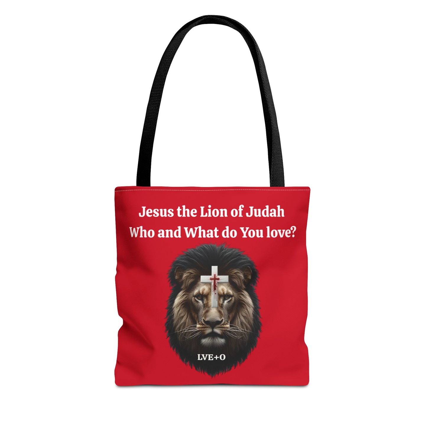 Religious Cross Lion Tote Bag - Faithful Companion for Church, Spiritual Gifts, Shopping Tote Bag, Everyday Use Purse, Inspirational Accessory