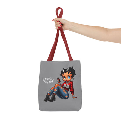 Tote Bag Grey Betty Boop Chillin - Stylish Carryall, Chic Handbag, Fun Everyday Purse