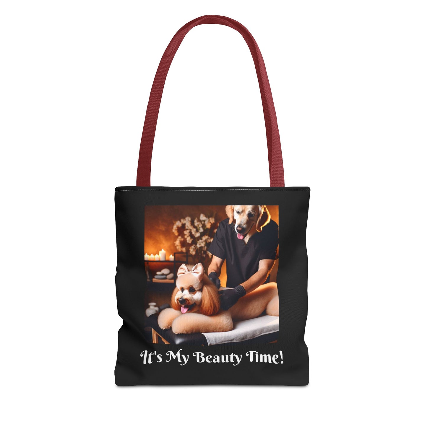 Divine Dog Massage Tote Bag - Spa Salon Carryall, Funny Animal Purse, Dog Person Handbag