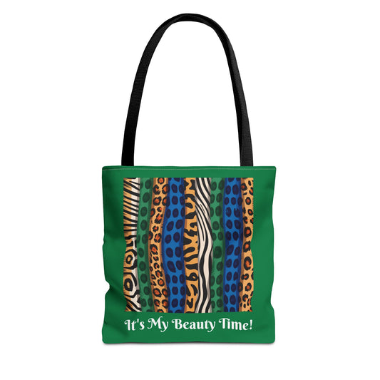 Exotic Colors Green Tote Bag - Stylish Carryall, Chic Shoulder Purse, Everyday Handbag, Animal Prints