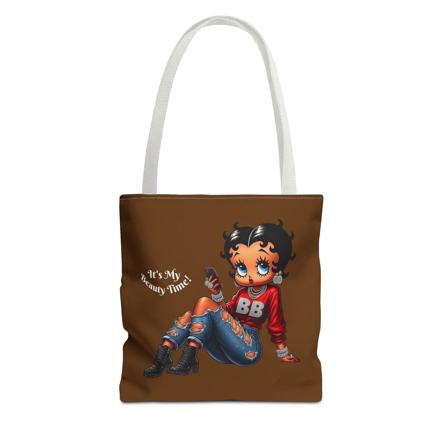 Tote Bag Brown Betty Boop Chillin - Stylish Carryall, Chic Handbag, Fun Everyday Purse