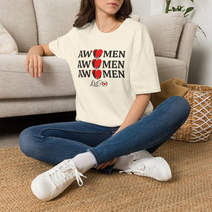 AWOMEN Unisex T-Shirt, Gender Neutral Tee, Feminist Empowerment Shirt, Women's Rights Apparel, Activist Protest Top