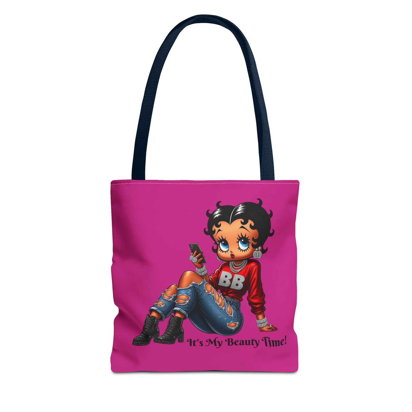 Tote Bag Pink Betty Boop Chilling - Stylish Carryall, Chic Handbag, Cute Shoulder Purse