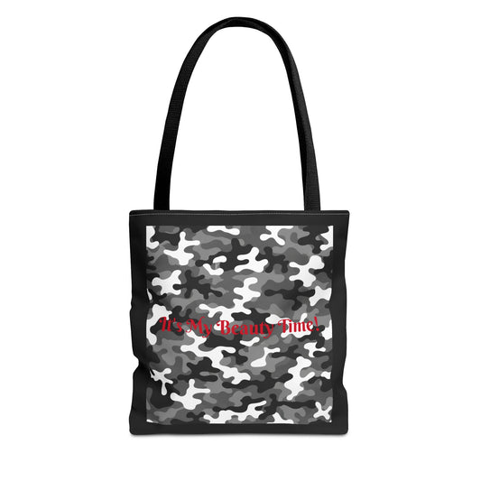 Black White Grey Camouflage Tote Bag - Stylish Carryall, Essentials Handbag, Travel Tote Bag, Gift Idea