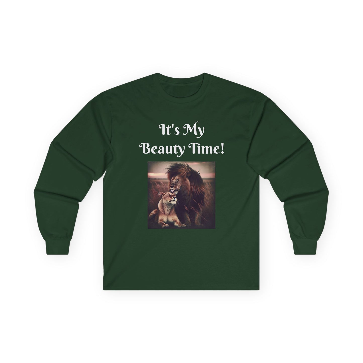 Unisex Beauty Time T-Shirt : Romance Top, Lion Lover Gift, Relaxation Apparel, Casual Wear, Relationship Shirt, Gift for Him, Gift for Her