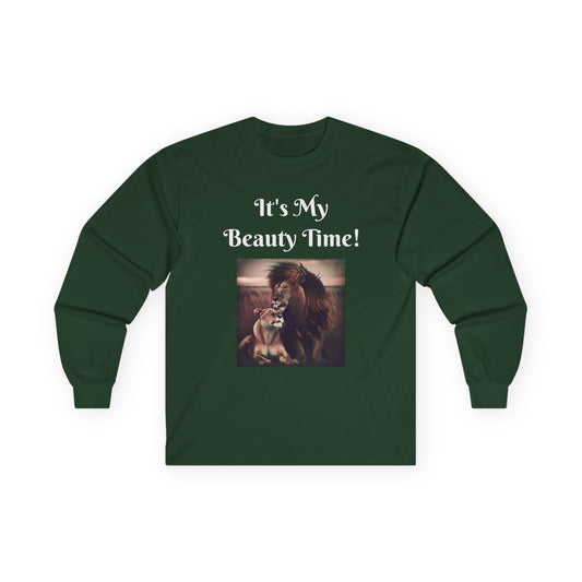 Unisex Beauty Time T-Shirt : Romance Top, Lion Lover Gift, Relaxation Apparel, Casual Wear, Relationship Shirt, Gift for Him, Gift for Her