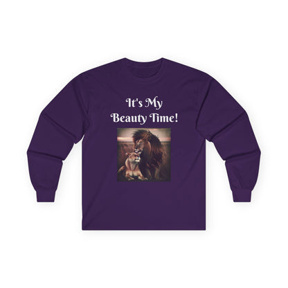 Unisex Beauty Time T-Shirt : Romance Top, Lion Lover Gift, Relaxation Apparel, Casual Wear, Relationship Shirt, Gift for Him, Gift for Her