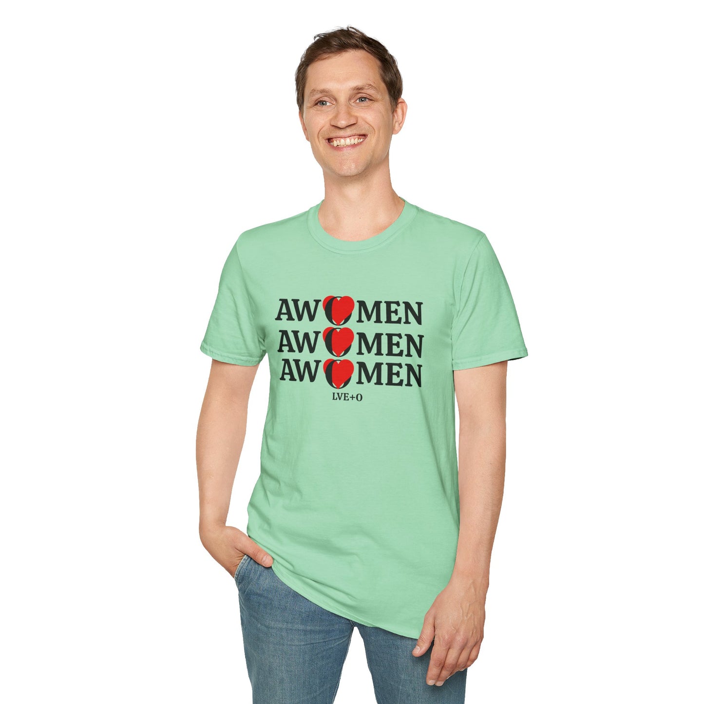 AWOMEN Unisex T-Shirt, Gender Neutral Tee, Feminist Empowerment Shirt, Women's Rights Apparel, Activist Protest Top