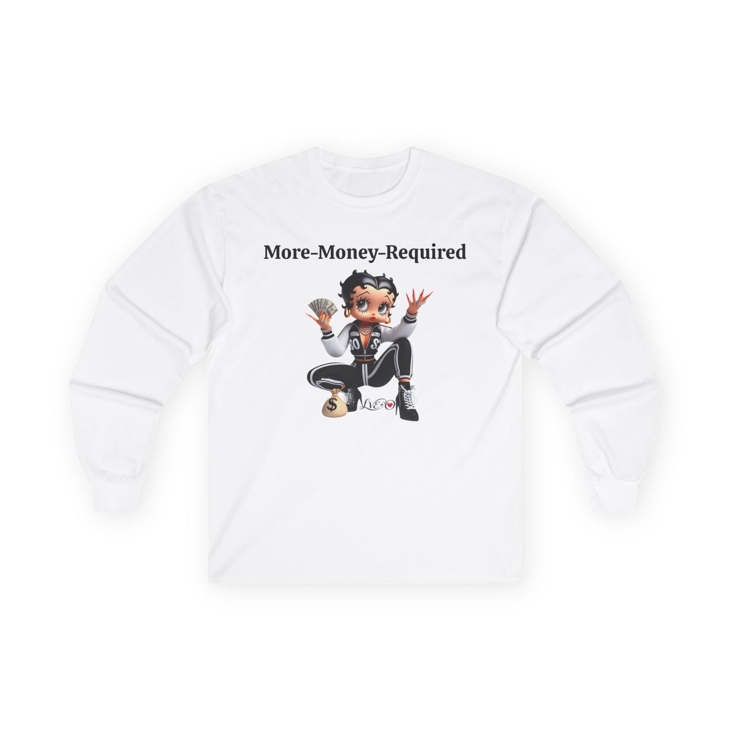 Money Betty Boop T-Shirt - Women Empowerment Tee, Political Top, Long Sleeve Unisex Shirt, Graphic Tee for Fans, Cartoon Character Tee