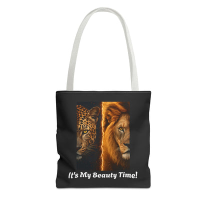 Lion & Leopard Tote Bag — Majestic Wildlife Portrait Tote, Chic Carryall, Shoulder Handbag, Everyday Purse