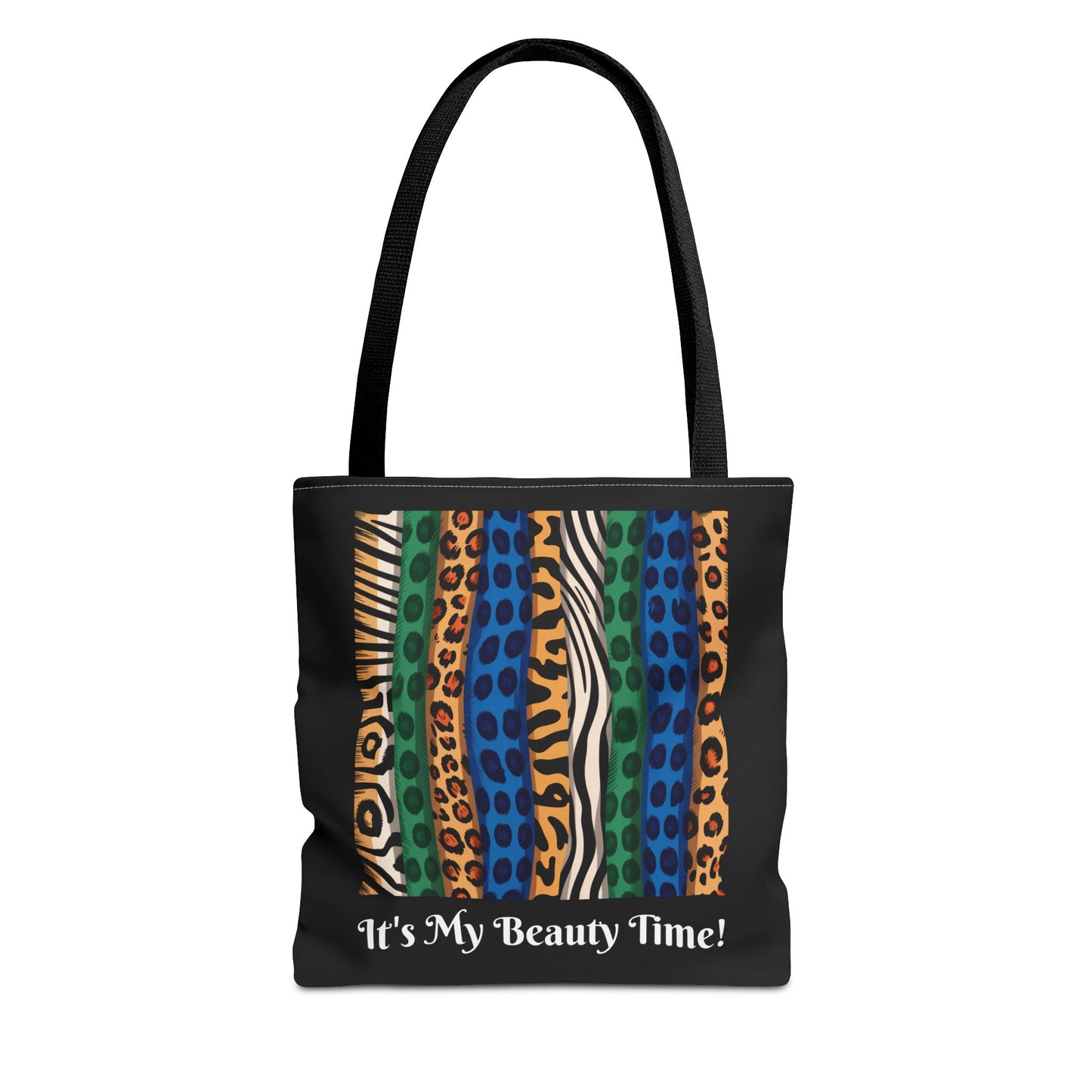 Exotic Colors Black Tote Bag - Stylish Carryall, Chic Shoulder Purse, Everyday Handbag, Animal Prints