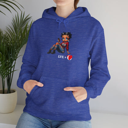 Betty Boop Chilling Hoodie - Unisex Heavy Blend Sweatshirt, Cozy Gift, Casual Everyday Wear, Fashion Statement, Self-Love Hoodie