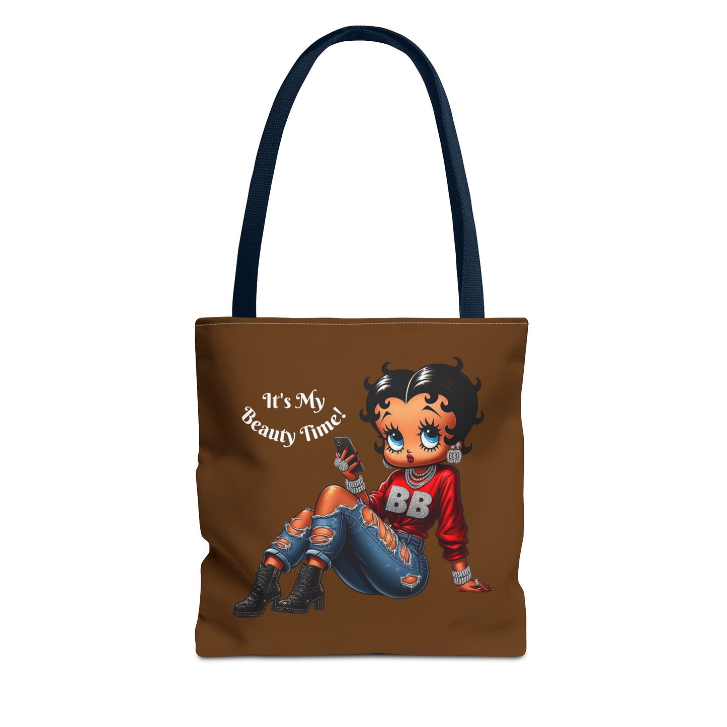 Tote Bag Brown Betty Boop Chilling - Stylish Carryall, Chic Handbag, Cute Shoulder Purse, Everyday Use