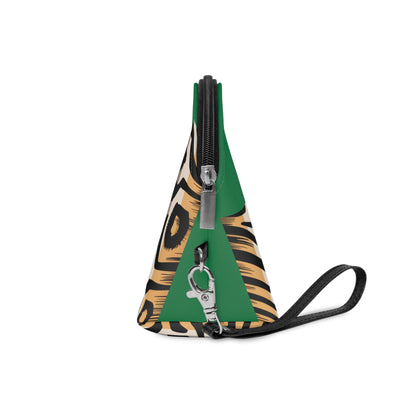 Exotic Colors Green Makeup Bag, Small Cosmetics Bag, Cheetah Zebra Leopard Case, Safari Animal Lover Gift, Toiletry Bag,