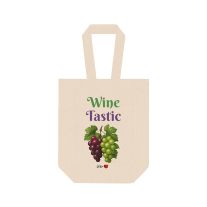 Double Wine Tote Bag, Stylish Wine Carrier, Perfect for Wine Lovers, Gift for Celebrations, Eco-Friendly Wine Bag, Wine Gift Holder