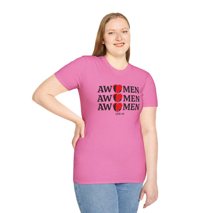 AWOMEN Unisex T-Shirt, Gender Neutral Tee, Feminist Empowerment Shirt, Women's Rights Apparel, Activist Protest Top