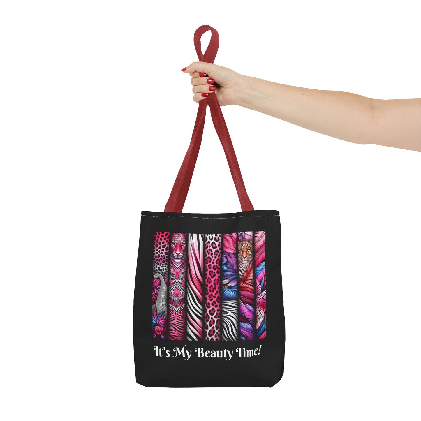 Tote Bag Botanical Animals Black - Stylish Carryall, Chic Shoulder Purse, Everyday Use Handbag, Animal Print