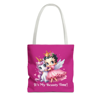 Unicorn Betty Boop Pink Tote Bag - Gift for Tween Teenager, Chic Shoulder Purse, Cute Handbag, Trendy Shopping Tote, Retro Cartoon