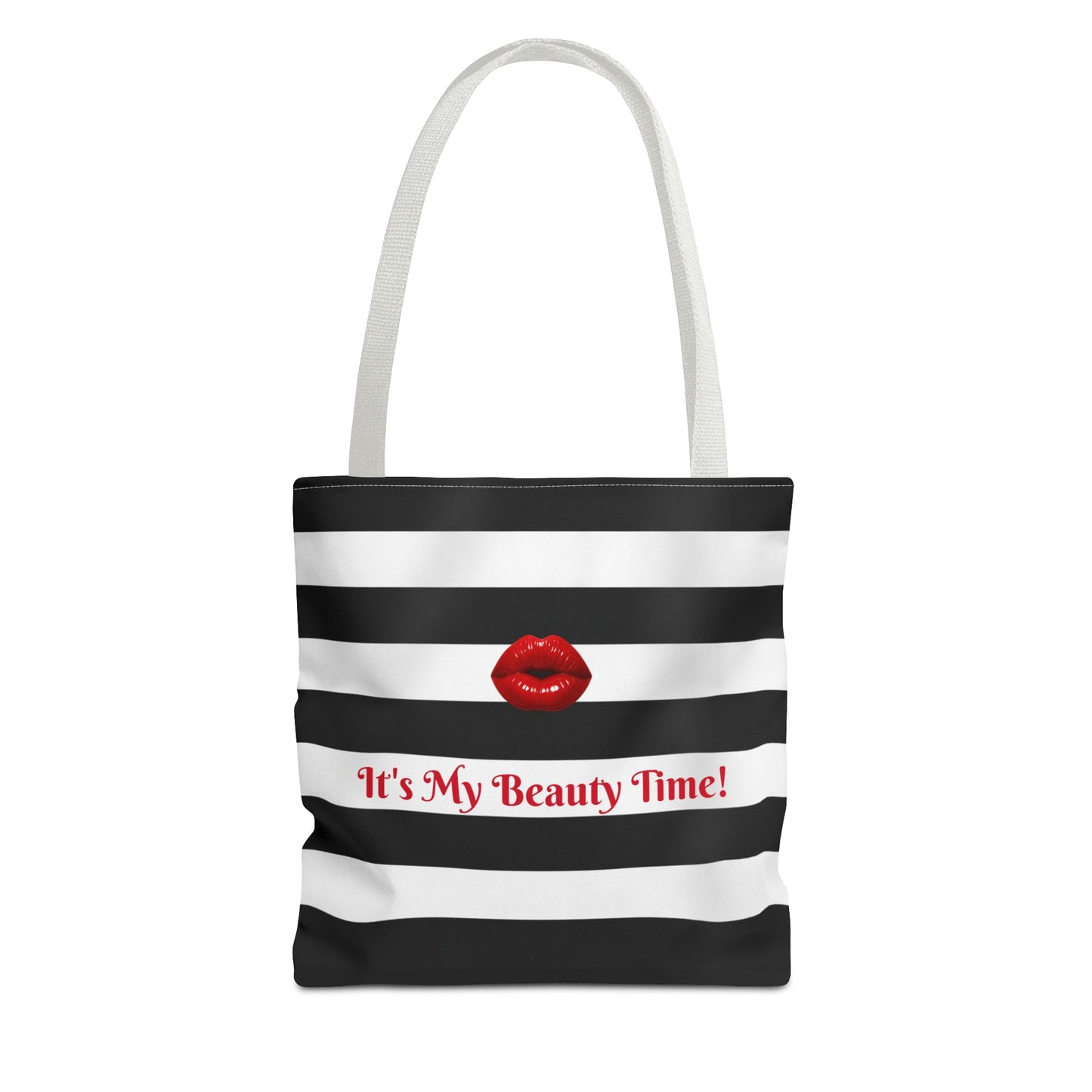 Tote Bag Black and White Striped - Stylish Carryall, Chic Shoulder Purse, Essentials Handbag